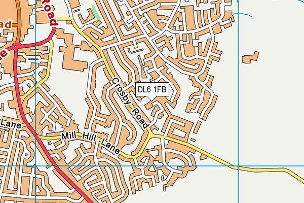 DL6 1FB map - OS VectorMap District (Ordnance Survey)