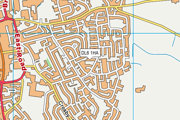 DL6 1HA map - OS VectorMap District (Ordnance Survey)