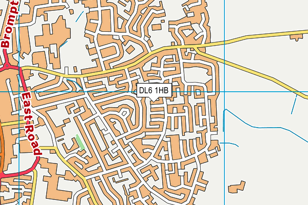 DL6 1HB map - OS VectorMap District (Ordnance Survey)