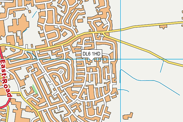 DL6 1HD map - OS VectorMap District (Ordnance Survey)