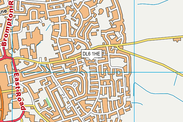 DL6 1HE map - OS VectorMap District (Ordnance Survey)
