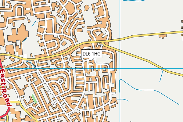 DL6 1HG map - OS VectorMap District (Ordnance Survey)