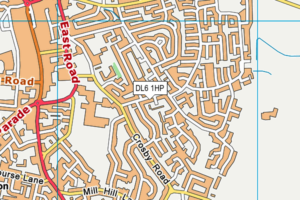 DL6 1HP map - OS VectorMap District (Ordnance Survey)