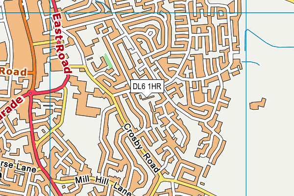 DL6 1HR map - OS VectorMap District (Ordnance Survey)