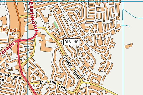 DL6 1HS map - OS VectorMap District (Ordnance Survey)