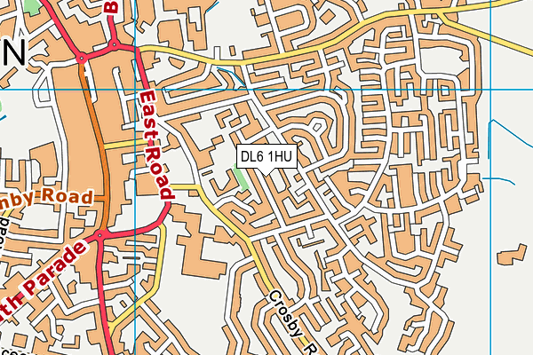 DL6 1HU map - OS VectorMap District (Ordnance Survey)