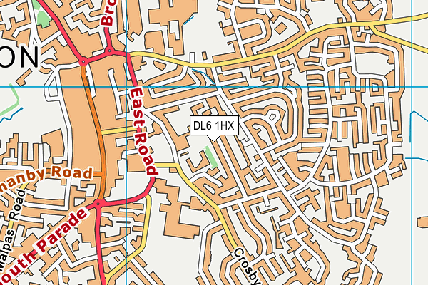 DL6 1HX map - OS VectorMap District (Ordnance Survey)