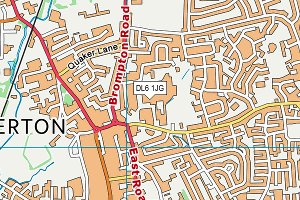 DL6 1JG map - OS VectorMap District (Ordnance Survey)