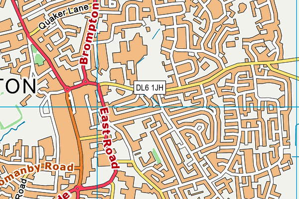 DL6 1JH map - OS VectorMap District (Ordnance Survey)