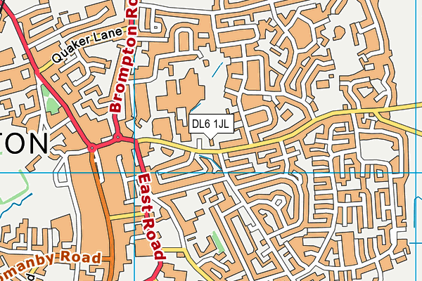 DL6 1JL map - OS VectorMap District (Ordnance Survey)