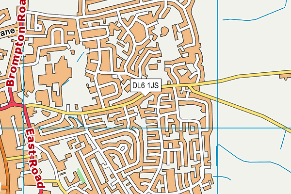 DL6 1JS map - OS VectorMap District (Ordnance Survey)