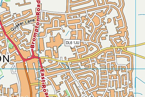 DL6 1JU map - OS VectorMap District (Ordnance Survey)