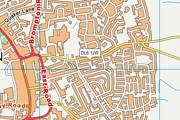 DL6 1JW map - OS VectorMap District (Ordnance Survey)