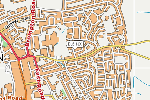 DL6 1JX map - OS VectorMap District (Ordnance Survey)
