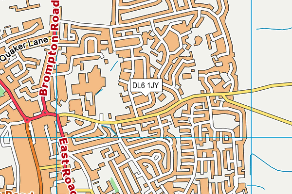 DL6 1JY map - OS VectorMap District (Ordnance Survey)