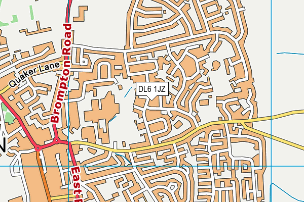 DL6 1JZ map - OS VectorMap District (Ordnance Survey)