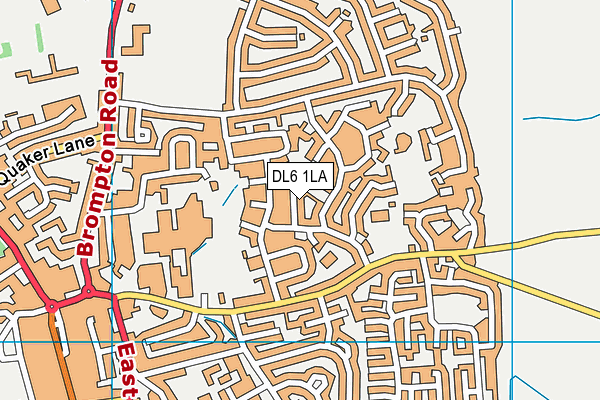 DL6 1LA map - OS VectorMap District (Ordnance Survey)