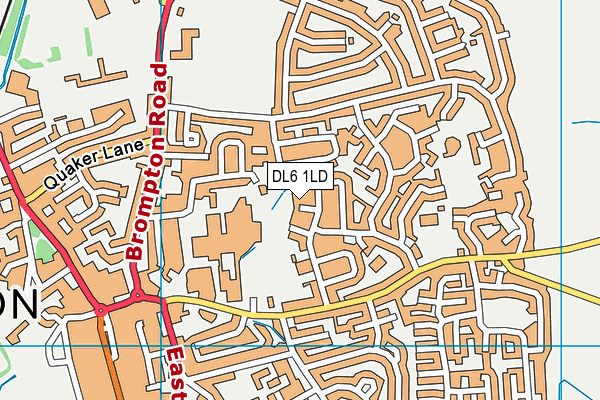 DL6 1LD map - OS VectorMap District (Ordnance Survey)