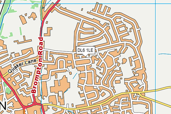 DL6 1LE map - OS VectorMap District (Ordnance Survey)