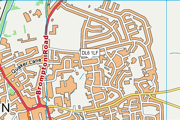 DL6 1LF map - OS VectorMap District (Ordnance Survey)