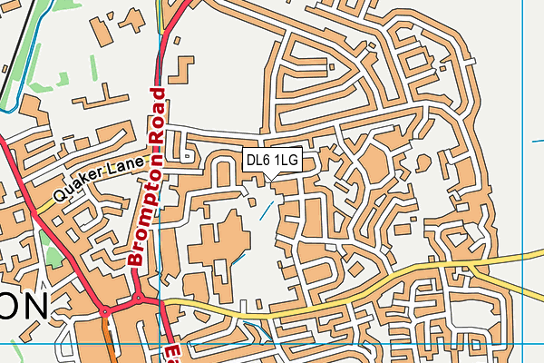 DL6 1LG map - OS VectorMap District (Ordnance Survey)