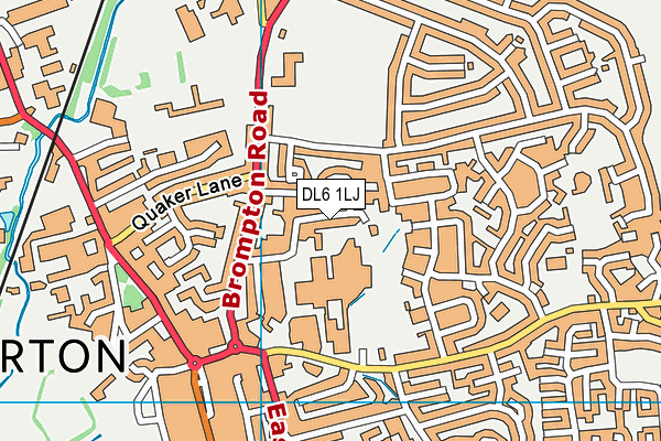 DL6 1LJ map - OS VectorMap District (Ordnance Survey)