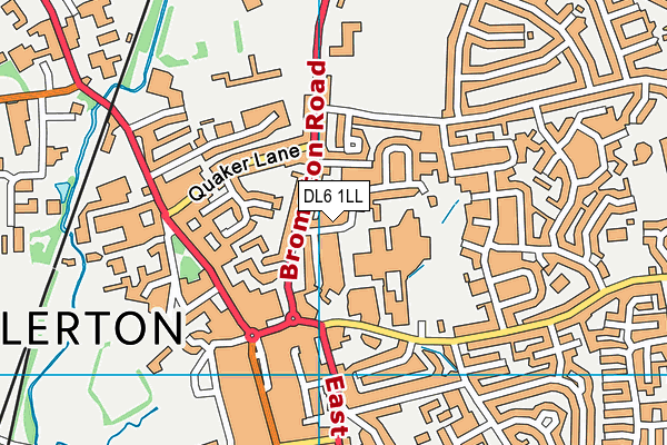 DL6 1LL map - OS VectorMap District (Ordnance Survey)