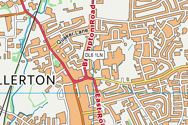 DL6 1LN map - OS VectorMap District (Ordnance Survey)