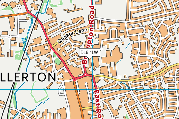 DL6 1LW map - OS VectorMap District (Ordnance Survey)