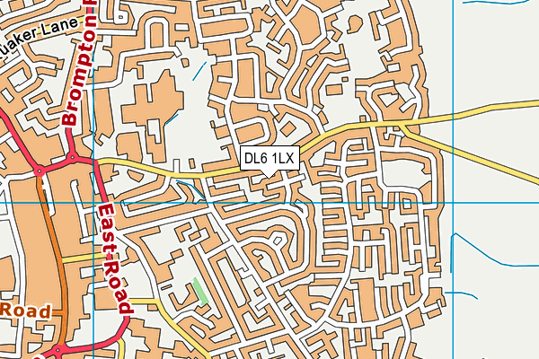 DL6 1LX map - OS VectorMap District (Ordnance Survey)