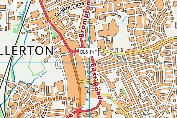 DL6 1NF map - OS VectorMap District (Ordnance Survey)