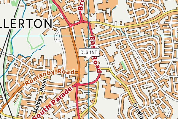 DL6 1NT map - OS VectorMap District (Ordnance Survey)