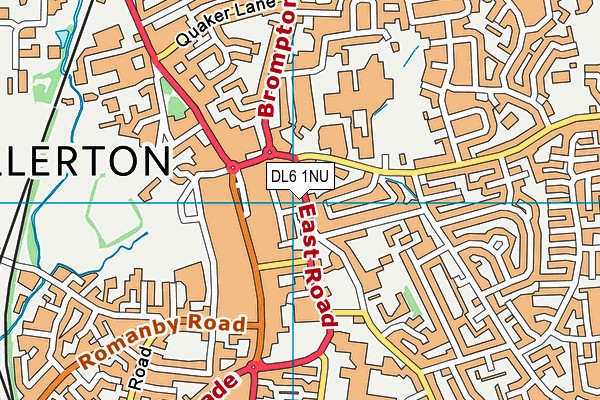 DL6 1NU map - OS VectorMap District (Ordnance Survey)