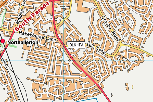 DL6 1PA map - OS VectorMap District (Ordnance Survey)