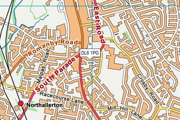 DL6 1PG map - OS VectorMap District (Ordnance Survey)