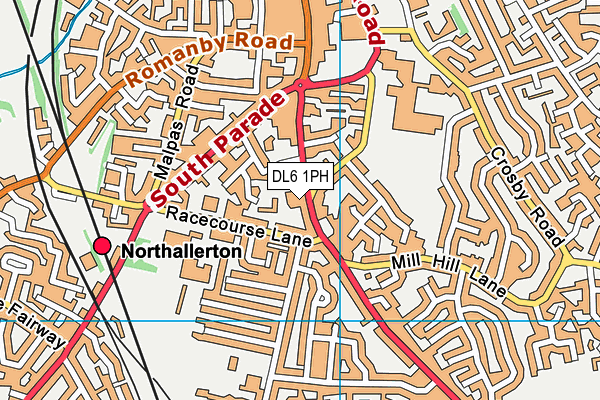 DL6 1PH map - OS VectorMap District (Ordnance Survey)