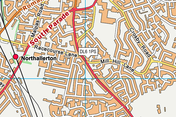 DL6 1PS map - OS VectorMap District (Ordnance Survey)