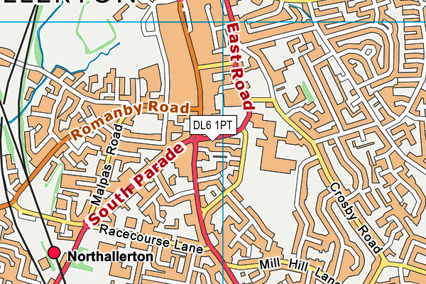 DL6 1PT map - OS VectorMap District (Ordnance Survey)