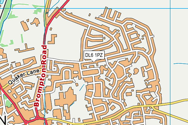 DL6 1PZ map - OS VectorMap District (Ordnance Survey)