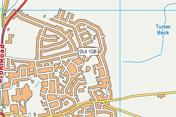 DL6 1QB map - OS VectorMap District (Ordnance Survey)