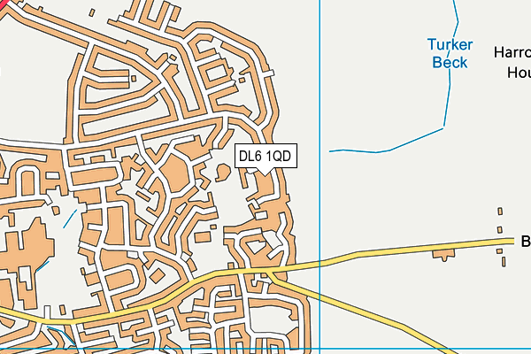 DL6 1QD map - OS VectorMap District (Ordnance Survey)