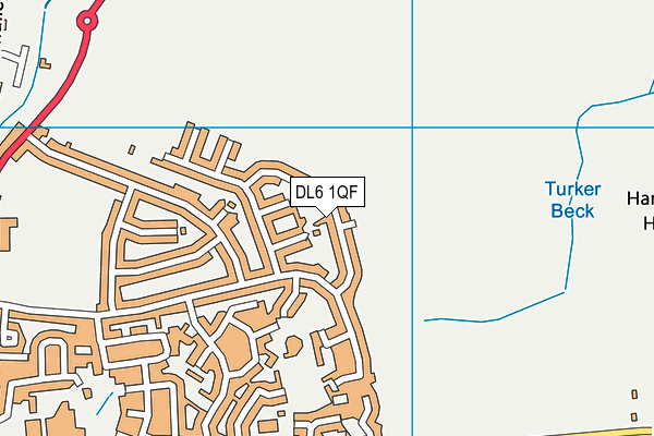 DL6 1QF map - OS VectorMap District (Ordnance Survey)