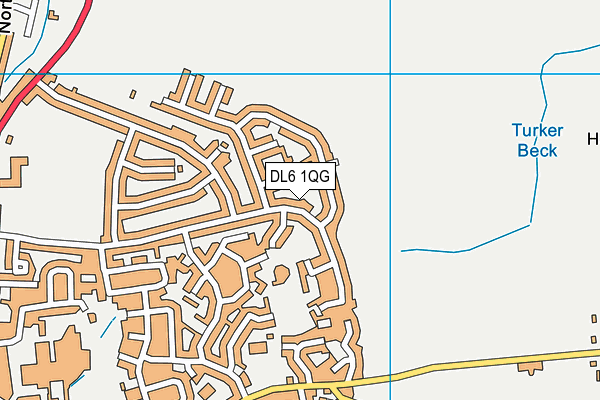 DL6 1QG map - OS VectorMap District (Ordnance Survey)