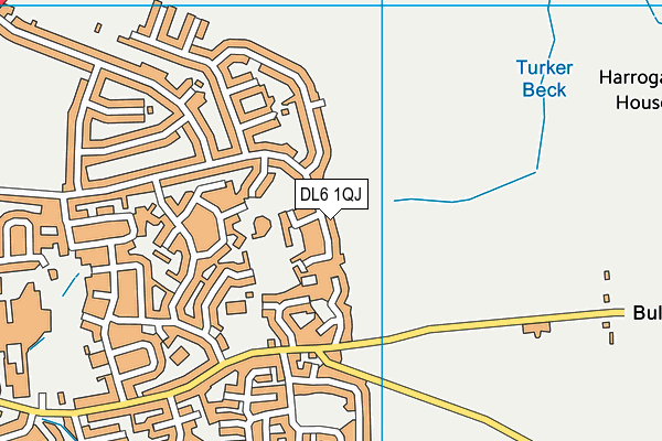 DL6 1QJ map - OS VectorMap District (Ordnance Survey)