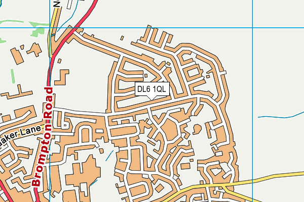 DL6 1QL map - OS VectorMap District (Ordnance Survey)