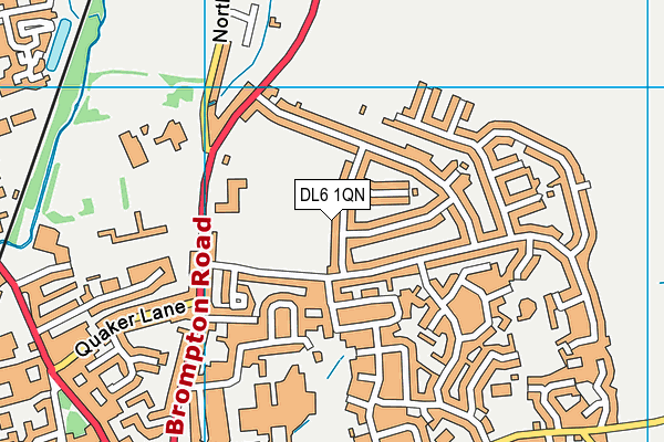 DL6 1QN map - OS VectorMap District (Ordnance Survey)