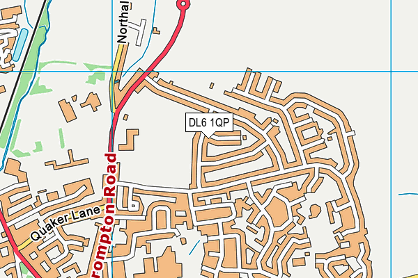 DL6 1QP map - OS VectorMap District (Ordnance Survey)