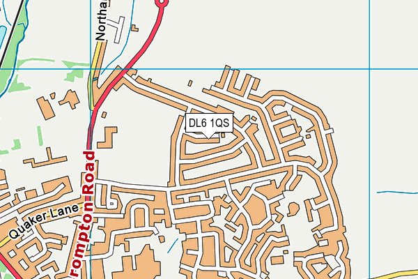 DL6 1QS map - OS VectorMap District (Ordnance Survey)