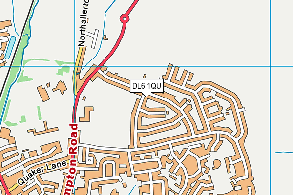 DL6 1QU map - OS VectorMap District (Ordnance Survey)