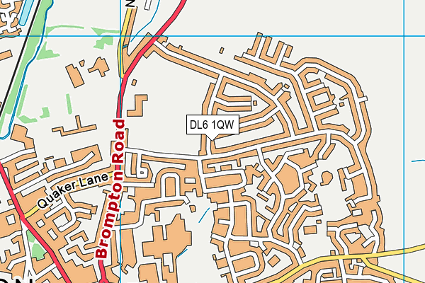 DL6 1QW map - OS VectorMap District (Ordnance Survey)